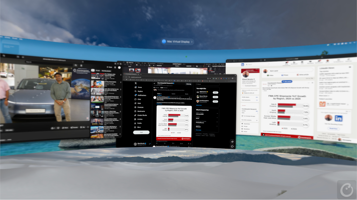 counterpoint research apple vision pro review mac virtual display