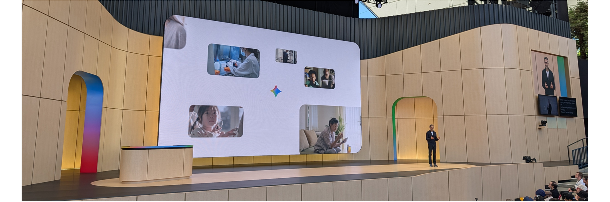 Alphabet CEO Sundar Pichai on stage at Google I/O 2026