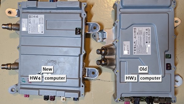 Tesla HW4 and HW3. Source: greentheonly/X
