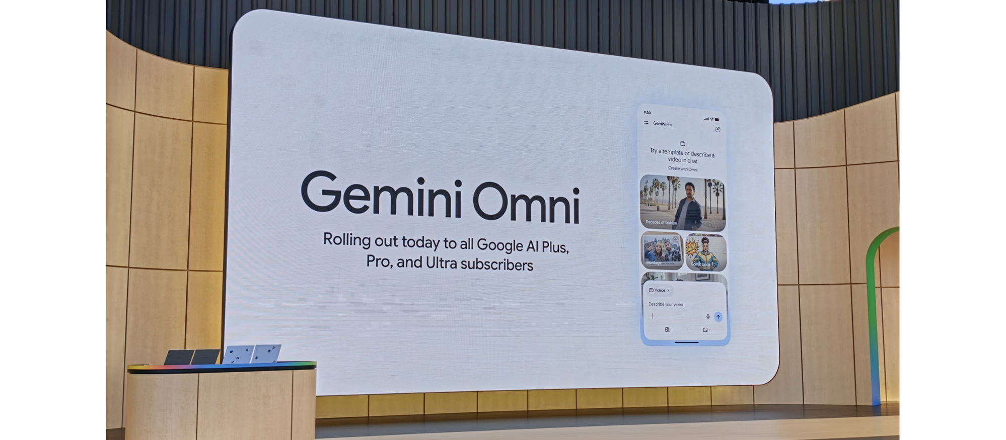 Gemini Omni introduction slide